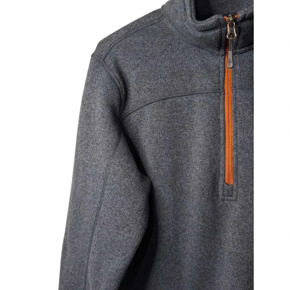 The North Face Men Medium Blue‎ Fleece 1/4 Zip Pullover Jacket Embroidered Logo